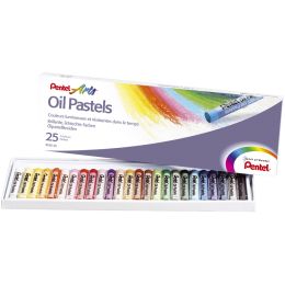 PentelArts Ölpastellkreide PHN4, 25er Kunststoff-Etui
