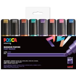 POSCA Pigmentmarker PC-8K, 8er Etui, farbig sortiert