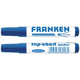 FRANKEN Flipchart Marker, Strichstärke: 2-6 mm, blau