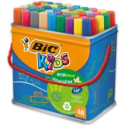 BIC KIDS Fasermaler Visacolor XL ecolutions, 48er Box