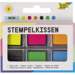 folia Stempelkissen Set Pastell, 6-farbig sortiert