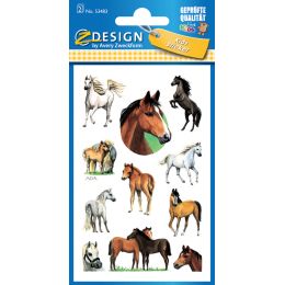 AVERY Zweckform ZDesign Sticker KIDS Pferde, beglimmert