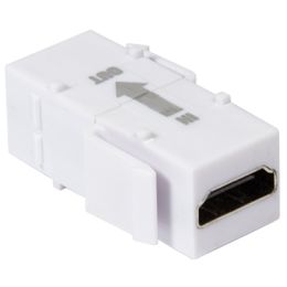 LogiLink Keystone Modular Verbinder HDMI mit Repeater, wei