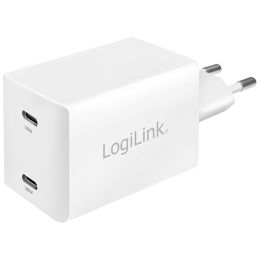 LogiLink USB-Adapterstecker mit 2 USB-C-Ports, wei