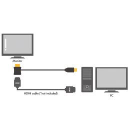 LogiLink HDMI Strom-Einspeiseadapterkabel, schwarz
