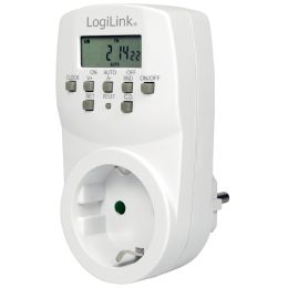 LogiLink Digitale Zeitschaltuhr, IP20, wei