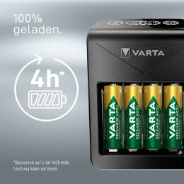 VARTA Ladegert LCD Plug Charger+, inkl. 4 x AA Akkus
