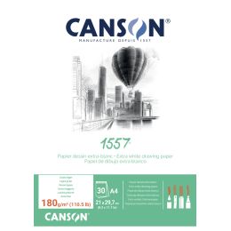 CANSON Skizzenblock 1557, DIN A4, 180 g/qm, rein weiß