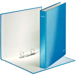 LEITZ Ringbuch WOW, DIN A4+, Hartpappe, blau-metallic