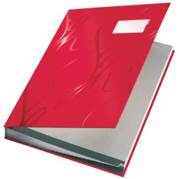 LEITZ Unterschriftenmappe Design, 18 Fcher, rot