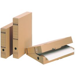 LEITZ Archiv-Schachtel, mit Verschlusslasche, A3, Wellpappe