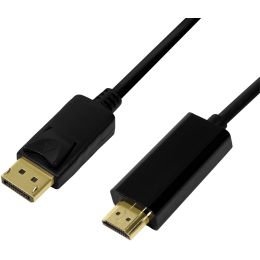 LogiLink DisplayPort 1.2 - HDMI 1.4 Anschlusskabel, 5,0 m
