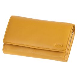 MIKA Damengeldbrse, aus Leder, Farbe: gelb
