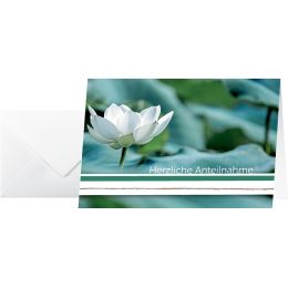 sigel Trauerkarte Water Lily, (B)115 x (H)170 mm