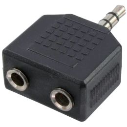 LogiLink Audio-Adapter, 3,5 mm Klinkenstecker - 2x 3,5 mm