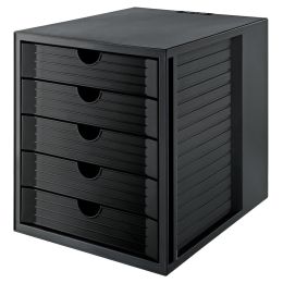 HAN Schubladenbox SYSTEMBOX KARMA, 5 Schbe, grau/blau