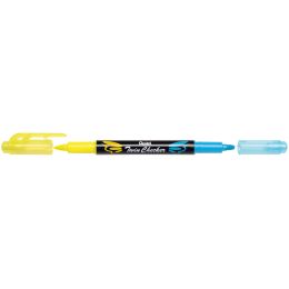 Pentel Textmarker TWIN CHECKER, 2 Spitzen, gelb/blau