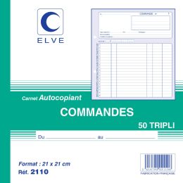 ELVE franzsisches Formularbuch Commandes, 210 x 148 mm