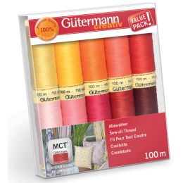 Gtermann Nhfaden-Set Warme Farben, 10 Spulen