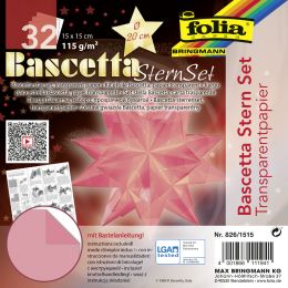 folia Faltbltter Bascetta-Stern, 150 x 150 mm, rosa