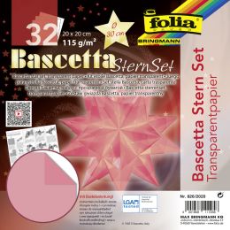 folia Faltbltter Bascetta-Stern, 200 x 200, hellgelb
