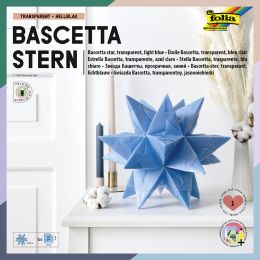 folia Faltbltter Bascetta-Stern, 200 x 200 mm, hellblau
