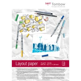 Tombow Layoutblock, DIN A4, blanko, 75 g/qm, wei