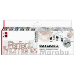 Marabu Marmorierfarbe easy marble, Set PASTELL