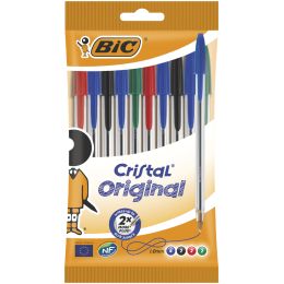 BIC Kugelschreiber Cristal Original, blau, im 10er Beutel