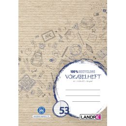 LANDR Vokabelheft Recycling, DIN A5, 2-spaltig, 32 Blatt
