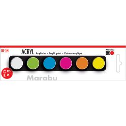 Marabu Acrylfarben-Set NEON, 6 x 3,5 ml