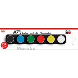 Marabu Acrylfarben-Set BASIC, 12 x 3,5 ml