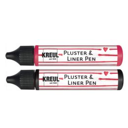 KREUL Pluster & Liner Pen, 29 ml, nachtleuchtgelb