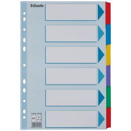 Esselte Karton-Register, blanko, A4, 12-teilig, mehrfarbig