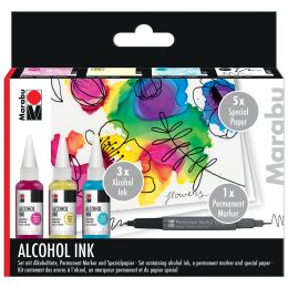 Marabu permanente Tinte Alcohol Ink-Set FLOWERS
