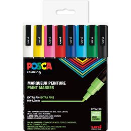 POSCA Pigmentmarker PC-3M, 8er Box, Pastell