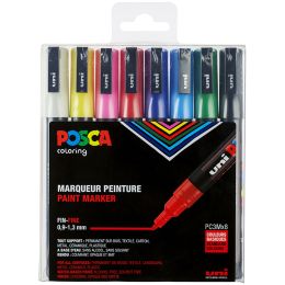 POSCA Pigmentmarker PC-3M, 8er Box, Pastell