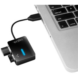 LogiLink USB 2.0 Hub Smile, 4 Port, schwarz
