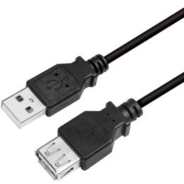 LogiLink USB 2.0 Verlängerungskabel, schwarz, 2,0 m