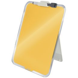 LEITZ Glas-Notizboard Cosy für den Schreibtisch, gelb
