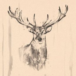 PAPSTAR Motiv-Servietten Deer, 330 x 330 mm, natur