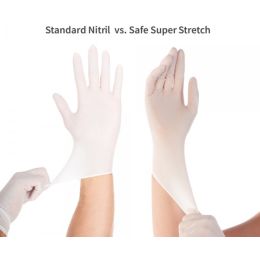 HYGOSTAR Nitril-Handschuh SAFE SUPER STRETCH, L, wei