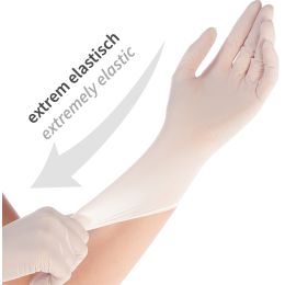 HYGOSTAR Nitril-Handschuh SAFE SUPER STRETCH, M, wei