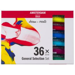 ROYAL TALENS Acrylfarbe AMSTERDAM General Selection, 36x20ml