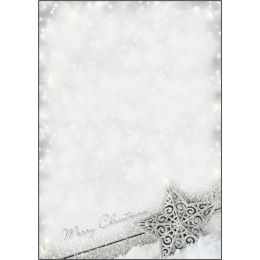 sigel Weihnachts-Motiv-Papier Glitter Stars, A4, 90 g/qm