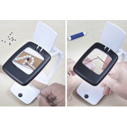 WEDO Tischlupe Pocket mit LED-Licht, wei/schwarz