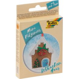 folia Mini Filz-Nähset Filzinies, 19-teilig, Lebkuchenhaus