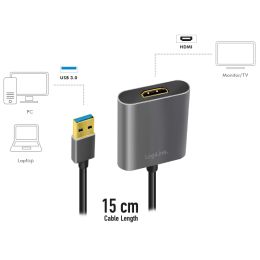 LogiLink USB 3.0 - HDMI Grafikadapter, schwarz