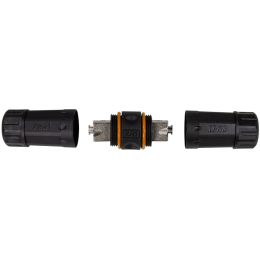 LogiLink Outdoor Kabel-Verbinder, Kat.6A / Kat.7, schwarz