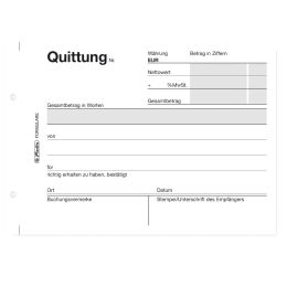herlitz Formularbuch Quittung 402, DIN A6, 2 x 40 Blatt